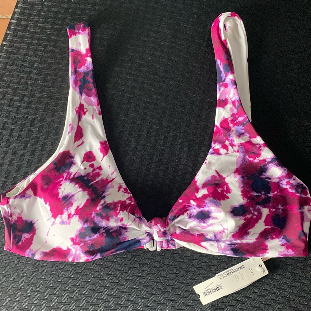 Aqua Lounge Tie Dye Swim Top Star Pink Size Large